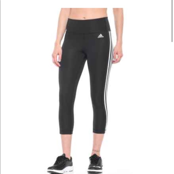 adidas climalite 3 stripe leggings